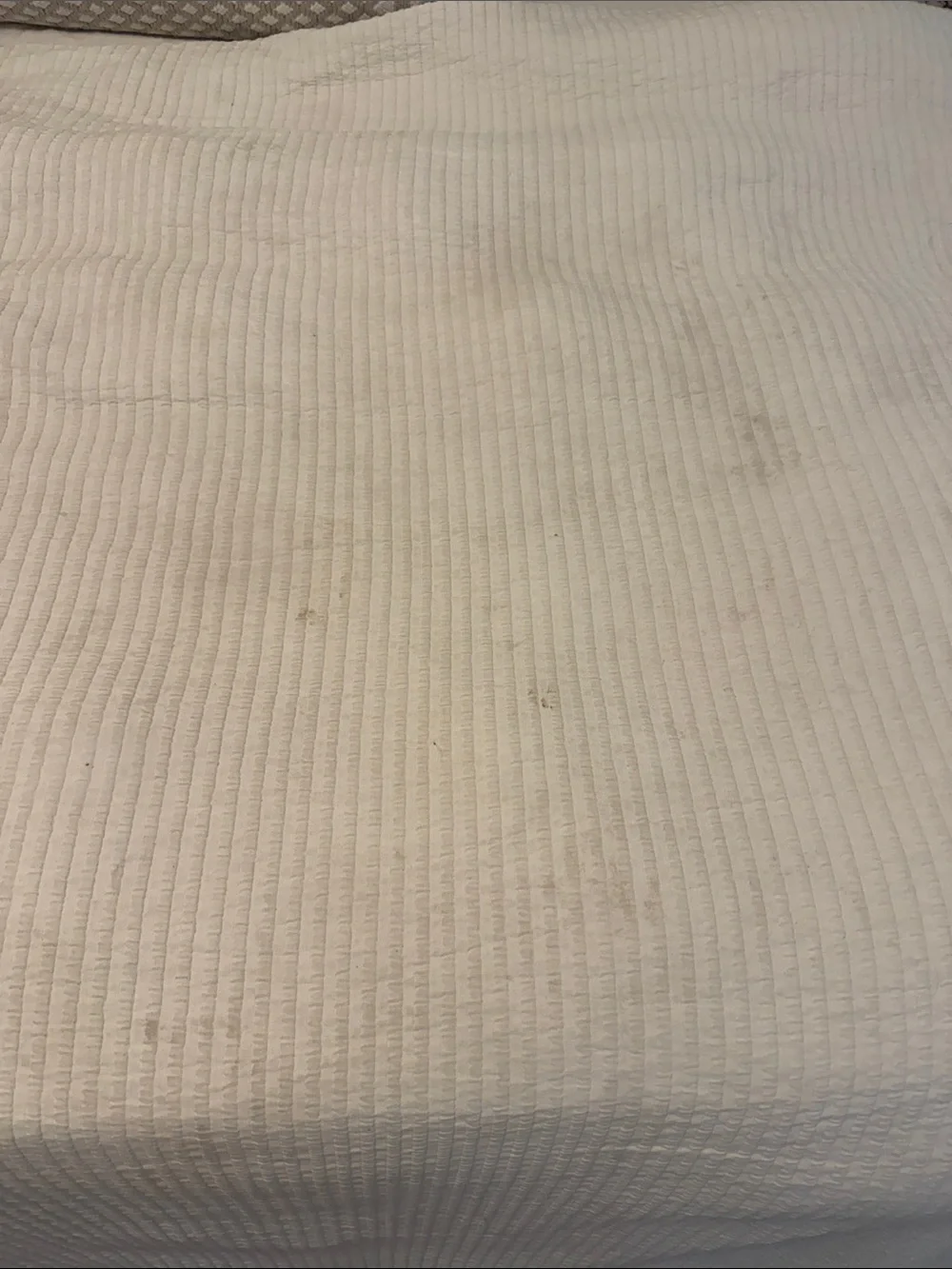 AS IS Pottery Barn 100% Organic Cotton Duvet Cover, Full/Queen, Cream White